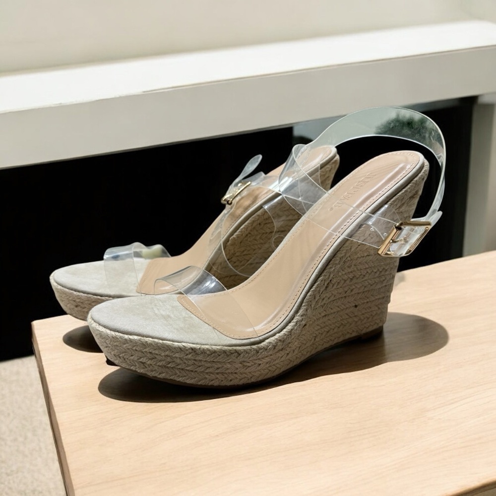 JustFab Cream Wedges Stylish and Comfortable
